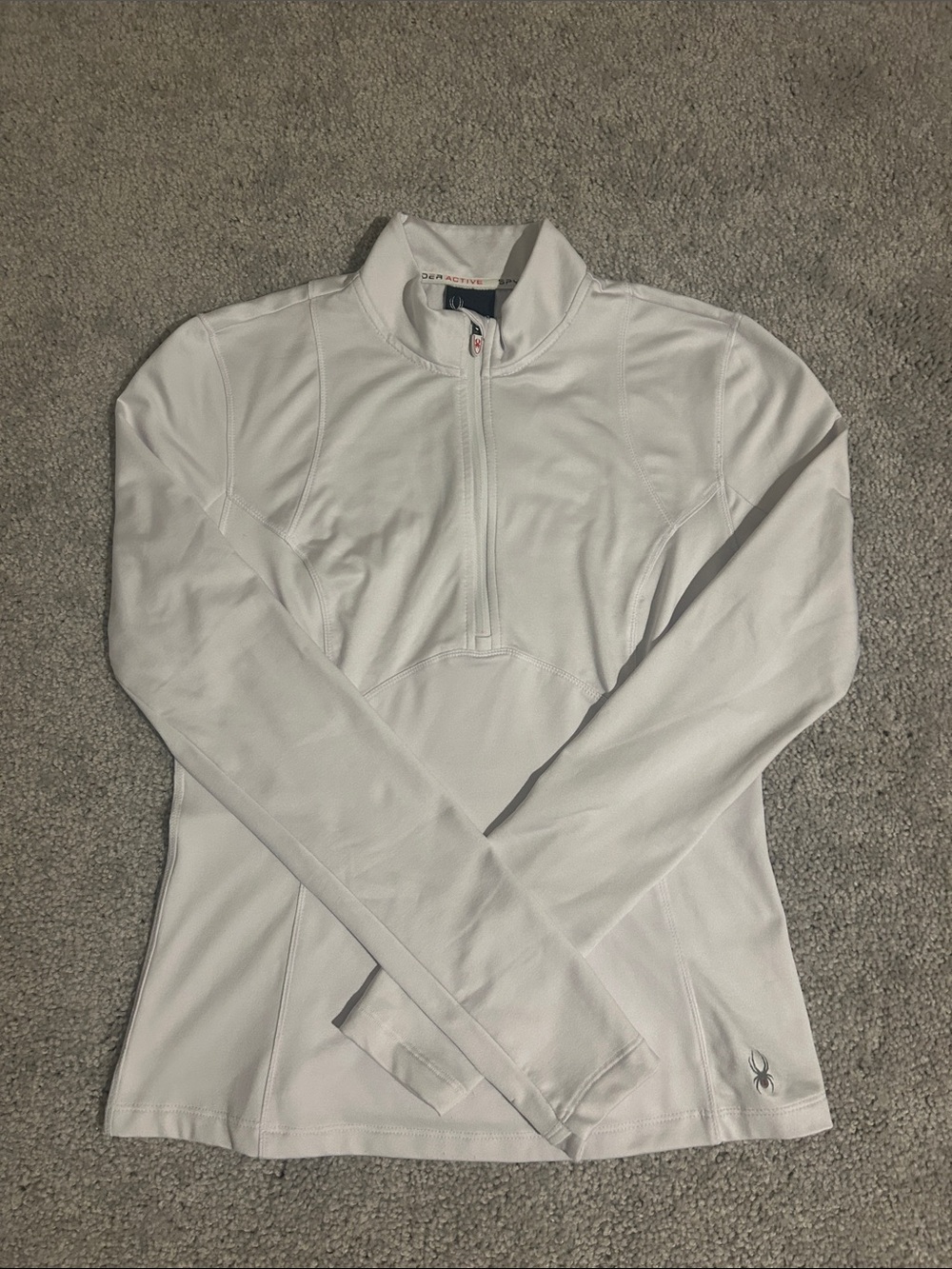 Spyder White Quarter-Zip Pullover